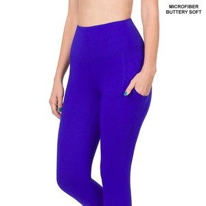 BRUSHED MICROFIBER FULL LENGTH LEGGINGS MEDIUM